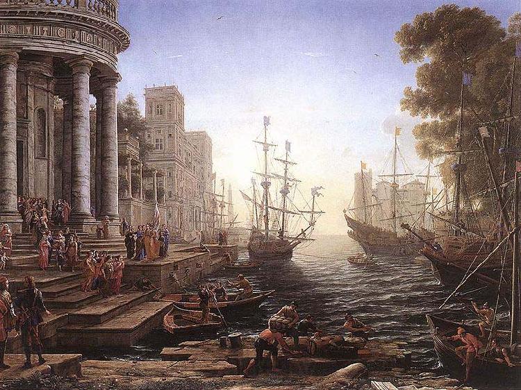 Claude Lorrain Port Scene with the Embarkation of St Ursula